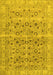 Machine Washable Persian Yellow Traditional Rug, wshtr3867yw