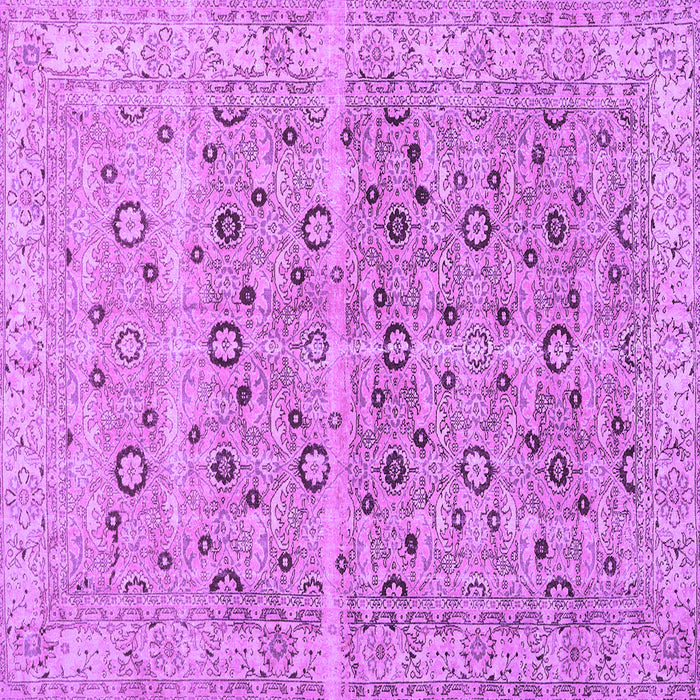 Square Persian Purple Traditional Rug, tr3867pur