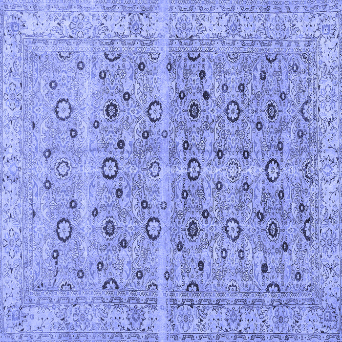 Square Persian Blue Traditional Rug, tr3867blu