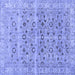 Square Persian Blue Traditional Rug, tr3867blu