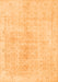 Serging Thickness of Machine Washable Persian Orange Traditional Area Rugs, wshtr3868org