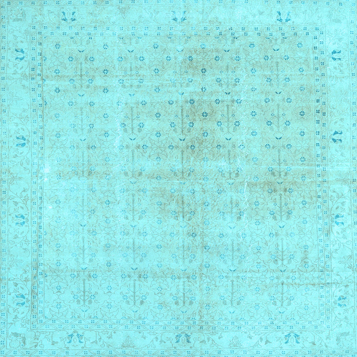 Square Persian Light Blue Traditional Rug, tr3868lblu