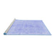 Sideview of Machine Washable Persian Blue Traditional Rug, wshtr3868blu