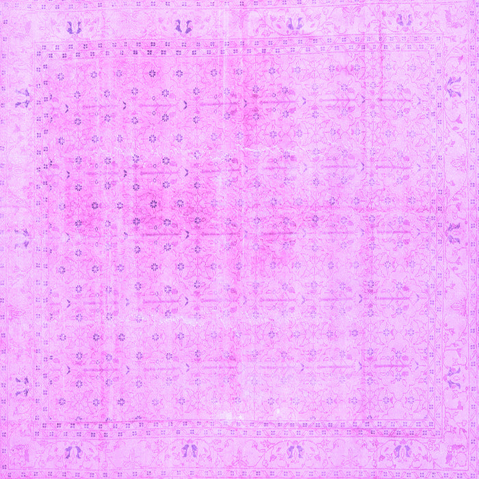 Square Machine Washable Persian Purple Traditional Area Rugs, wshtr3868pur