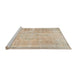 Sideview of Machine Washable Traditional Brown Rug, wshtr3869