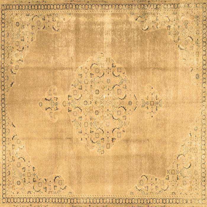 Square Persian Brown Traditional Rug, tr3869brn