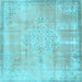 Square Persian Light Blue Traditional Rug, tr3869lblu
