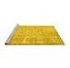 Sideview of Machine Washable Persian Yellow Traditional Rug, wshtr3869yw