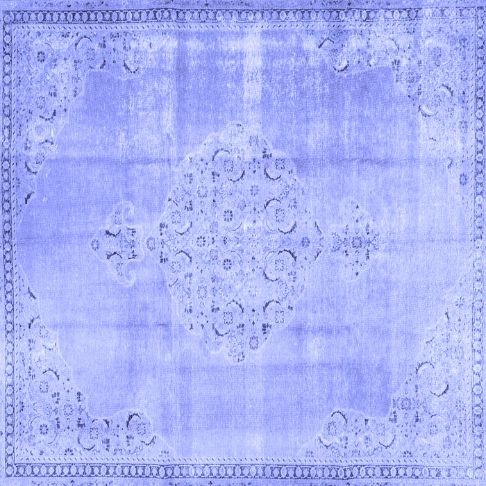 Square Persian Blue Traditional Rug, tr3869blu