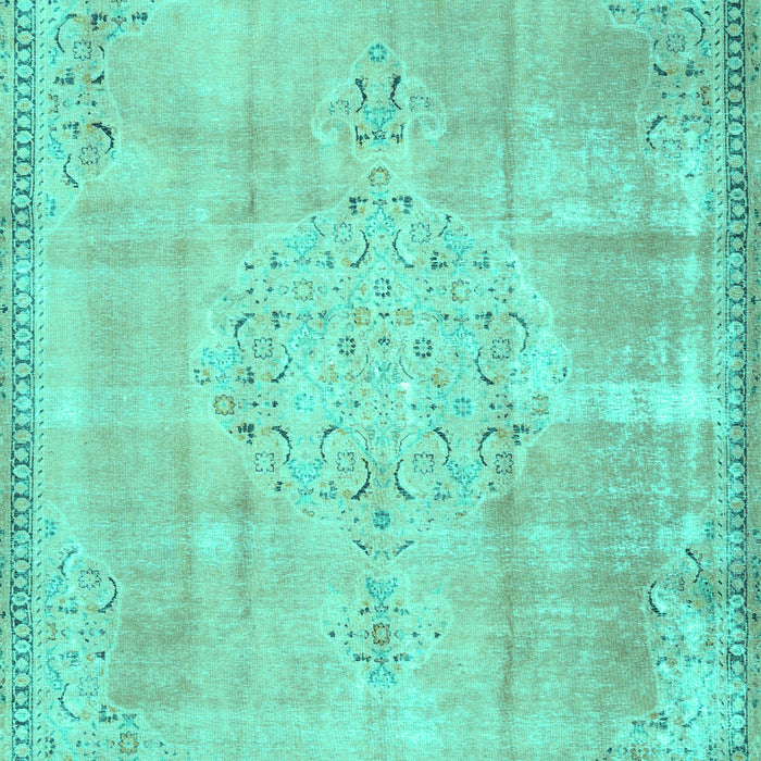 Machine Washable Persian Turquoise Traditional Area Rugs, wshtr3869turq