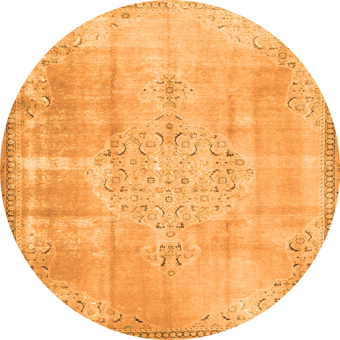 Machine Washable Persian Orange Traditional Area Rugs, wshtr3869org