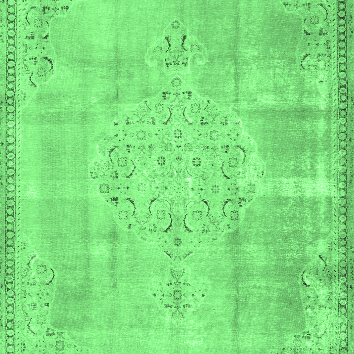 Machine Washable Persian Emerald Green Traditional Area Rugs, wshtr3869emgrn