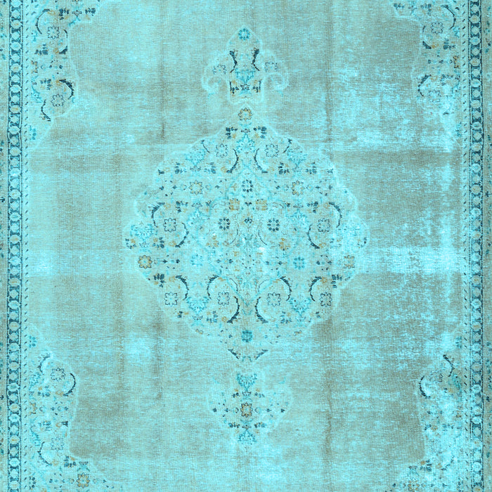 Machine Washable Persian Light Blue Traditional Rug, wshtr3869lblu