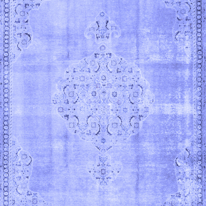 Machine Washable Persian Blue Traditional Rug, wshtr3869blu