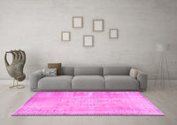 Machine Washable Persian Pink Traditional Rug, wshtr3869pnk