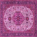 Square Medallion Pink Traditional Rug, tr386pnk