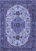 Medallion Blue Traditional Rug, tr386blu