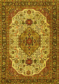 Medallion Yellow Traditional Rug, tr386yw