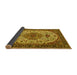 Sideview of Medallion Yellow Traditional Rug, tr386yw