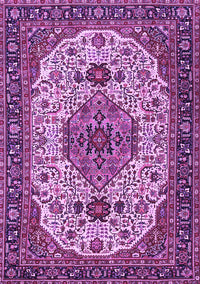 Medallion Purple Traditional Rug, tr386pur