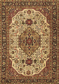 Medallion Brown Traditional Rug, tr386brn