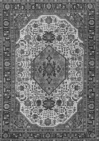 Medallion Gray Traditional Rug, tr386gry