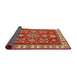 Sideview of Traditional Red Geometric Rug, tr387