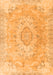 Serging Thickness of Machine Washable Persian Orange Traditional Area Rugs, wshtr3870org