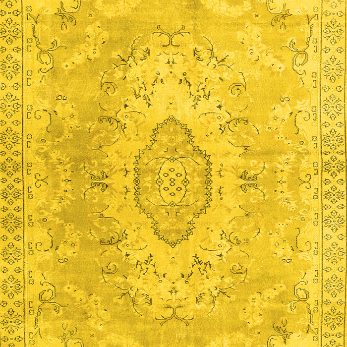 Machine Washable Persian Yellow Traditional Rug, wshtr3870yw