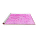 Sideview of Machine Washable Persian Pink Traditional Rug, wshtr3870pnk