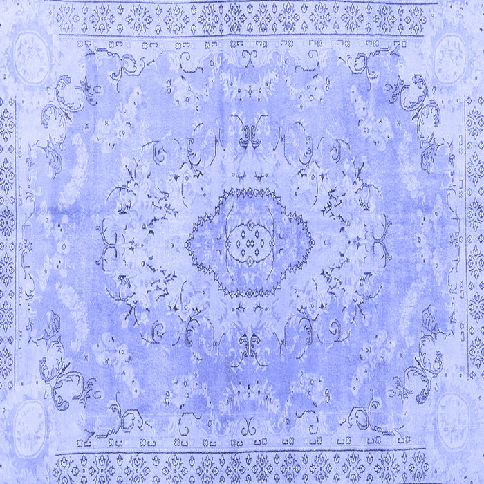 Square Persian Blue Traditional Rug, tr3870blu