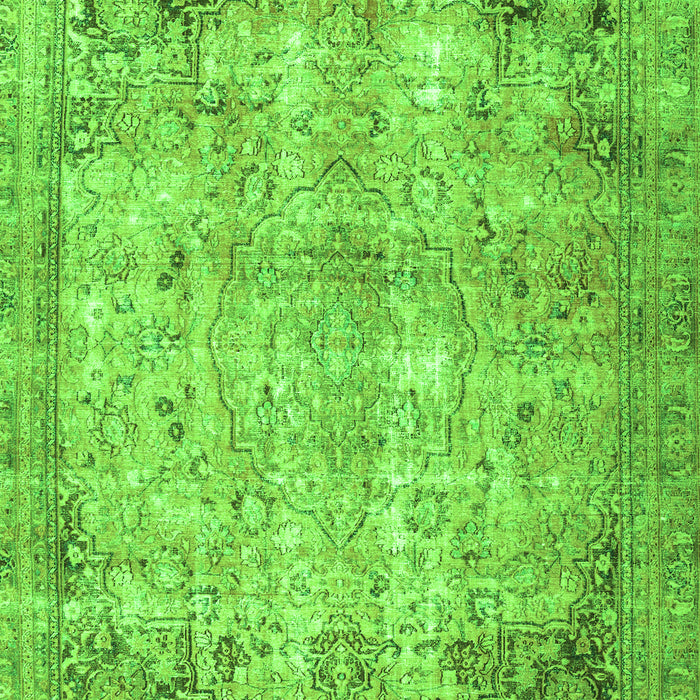 Serging Thickness of Machine Washable Persian Green Traditional Area Rugs, wshtr3871grn