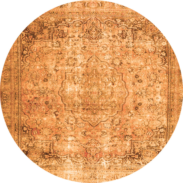 Machine Washable Persian Orange Traditional Area Rugs, wshtr3871org