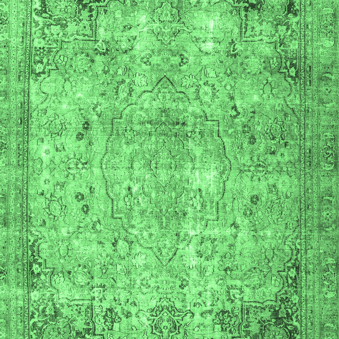 Machine Washable Persian Emerald Green Traditional Area Rugs, wshtr3871emgrn