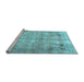 Sideview of Machine Washable Persian Light Blue Traditional Rug, wshtr3871lblu