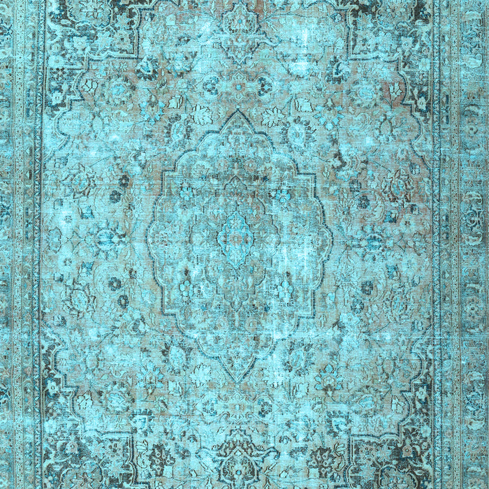 Machine Washable Persian Light Blue Traditional Rug, wshtr3871lblu