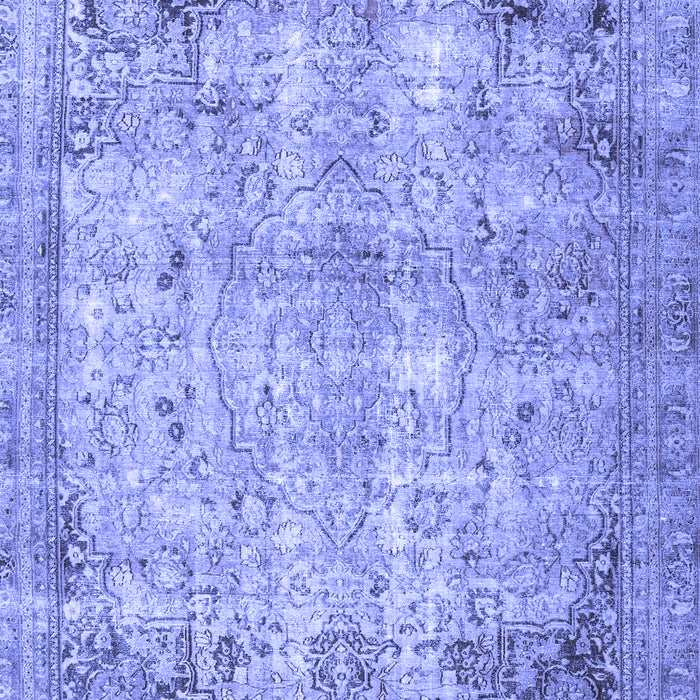 Machine Washable Persian Blue Traditional Rug, wshtr3871blu