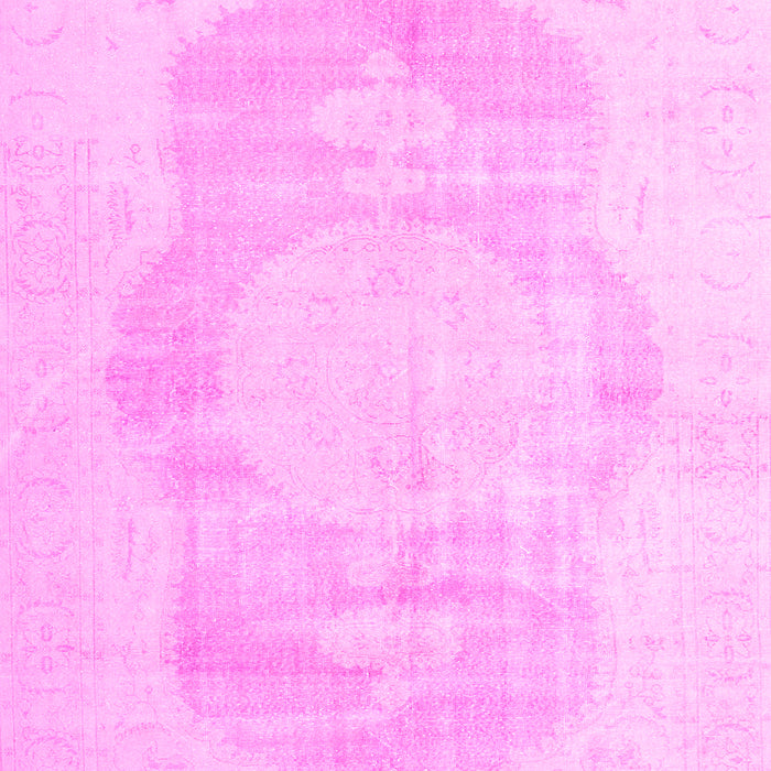 Machine Washable Persian Pink Traditional Rug, wshtr3872pnk