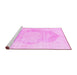 Sideview of Machine Washable Persian Pink Traditional Rug, wshtr3872pnk