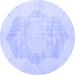 Round Persian Blue Traditional Rug, tr3872blu