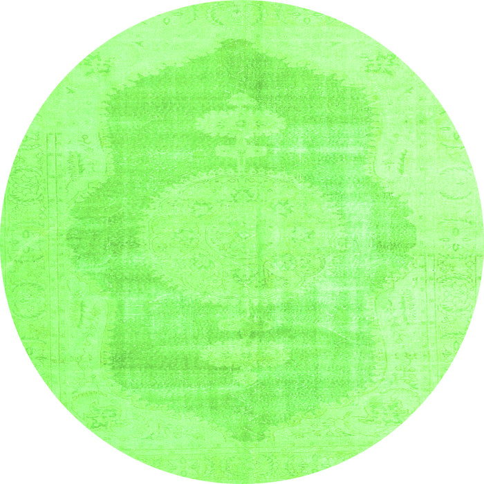 Square Persian Green Traditional Rug, tr3872grn