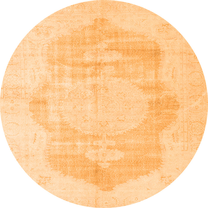 Square Persian Orange Traditional Rug, tr3872org