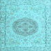 Square Persian Light Blue Traditional Rug, tr3873lblu