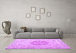 Machine Washable Persian Purple Traditional Area Rugs in a Living Room, wshtr3873pur