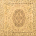 Square Persian Brown Traditional Rug, tr3873brn