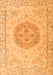 Serging Thickness of Machine Washable Persian Orange Traditional Area Rugs, wshtr3873org