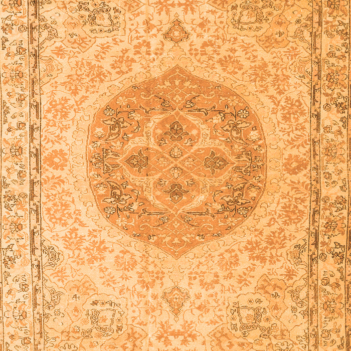 Serging Thickness of Machine Washable Persian Orange Traditional Area Rugs, wshtr3873org