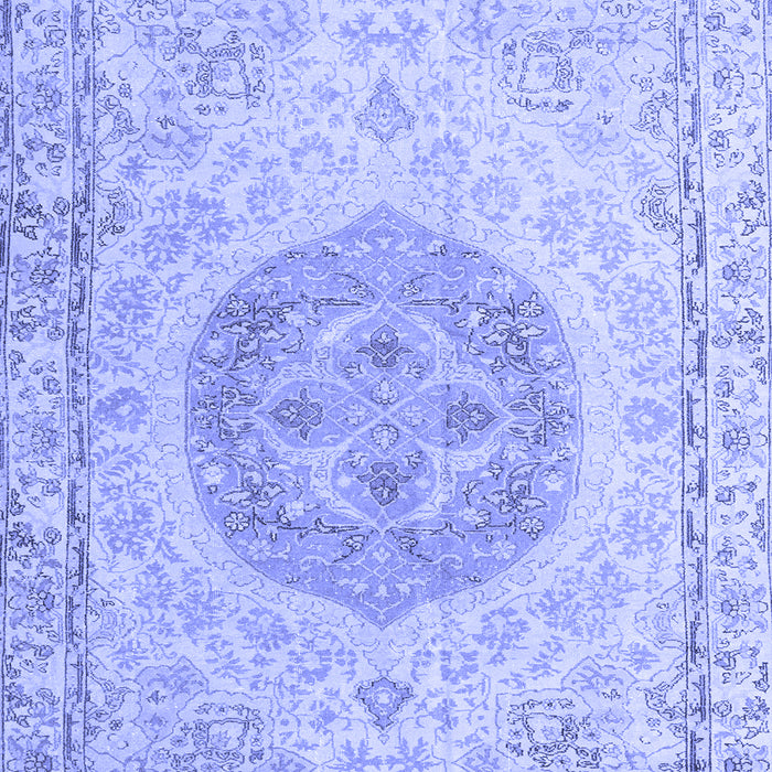 Machine Washable Persian Blue Traditional Rug, wshtr3873blu