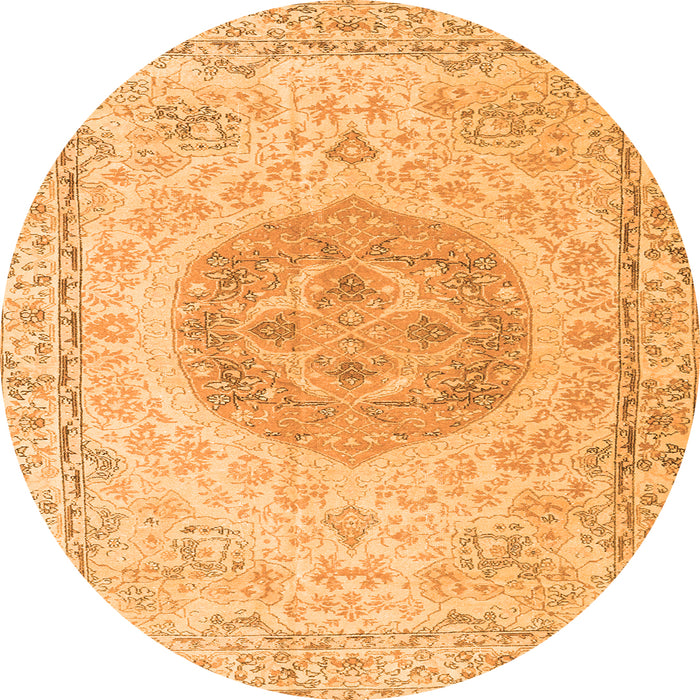 Machine Washable Persian Orange Traditional Area Rugs, wshtr3873org