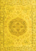 Machine Washable Persian Yellow Traditional Rug, wshtr3873yw